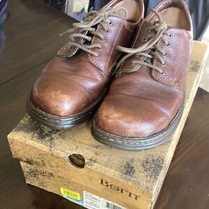 Born Men's Brown Leather Shoes M6660 Mahogany Size 10.5 with box